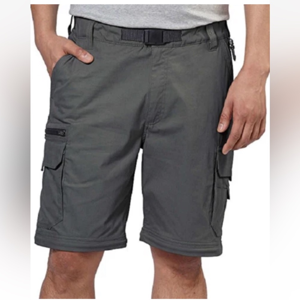 BC Clothing Men's Convertible Stretch Cargo Hiking Pants Shorts,Zippered Pockets - Picture 2 of 5